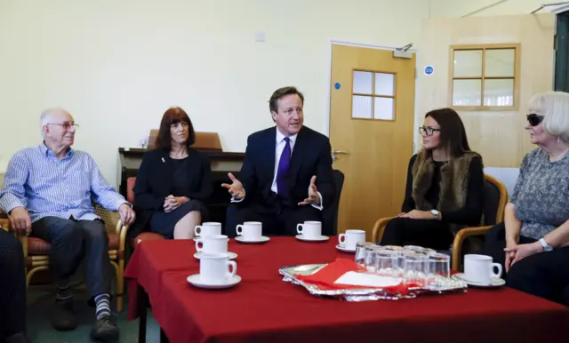 David Cameron with Age UK in Plymouth