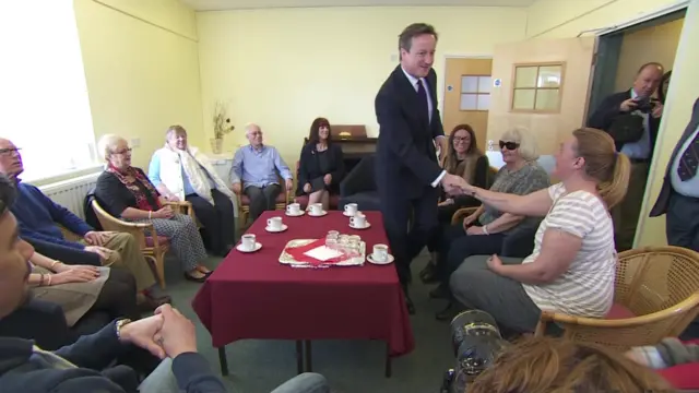 David Cameron meeting volunteers in Plymouth