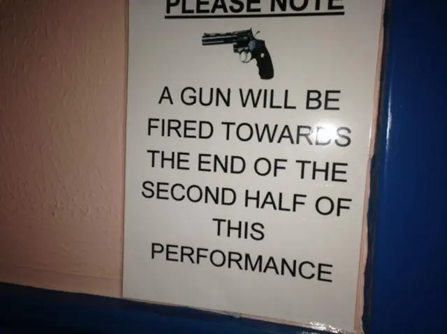 A sign at the venue of a Labour campaign event in Yorkshire - 11 April 2015