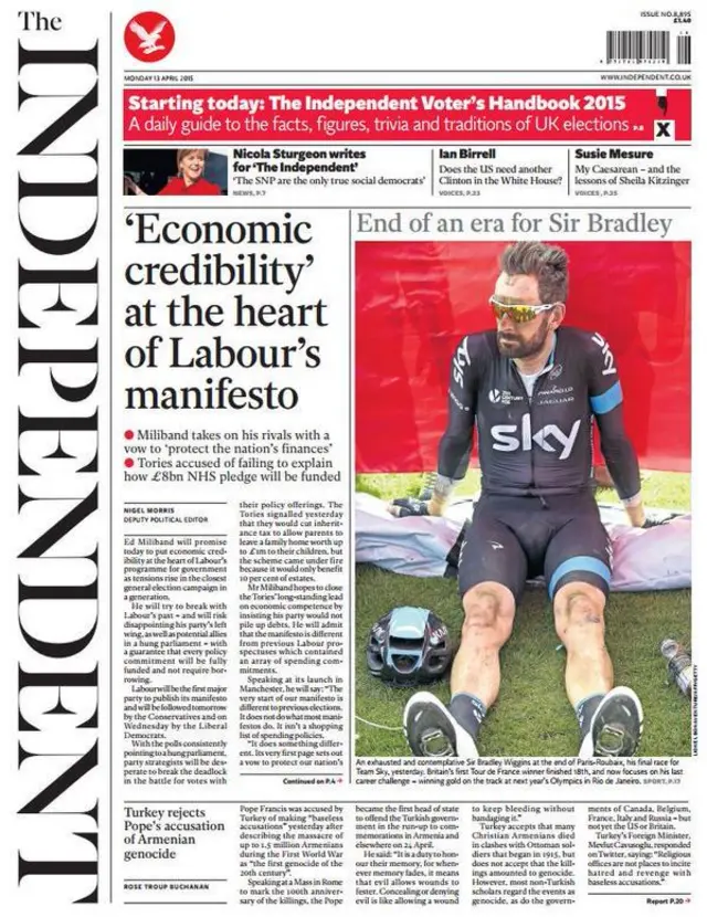 Independent front page