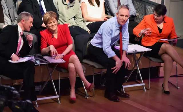 Willie Rennie, Nicola Sturgeon, Jim Murphy and Ruth Davidson