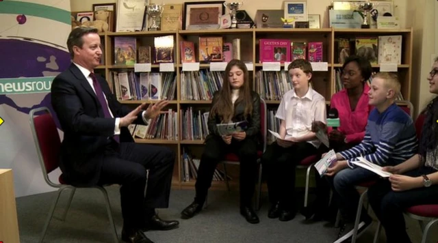 David Cameron meets Newsround reporters