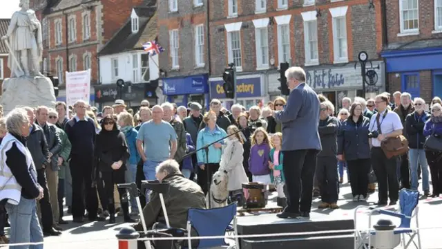 Hustings in Wantage, Oxfordshire