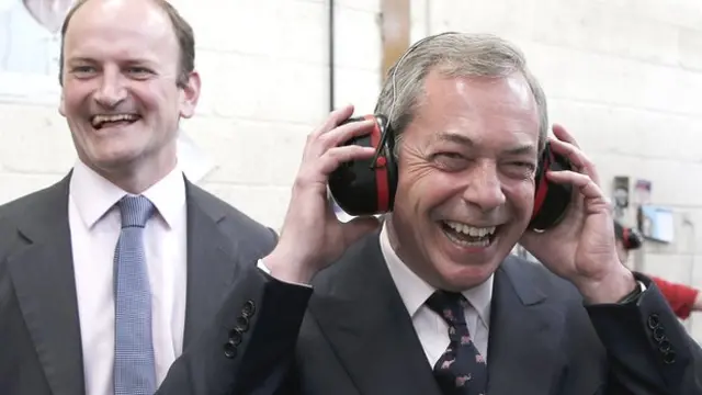 UKIP candidate Douglas Carswell and UKIP leader Nigel Farage