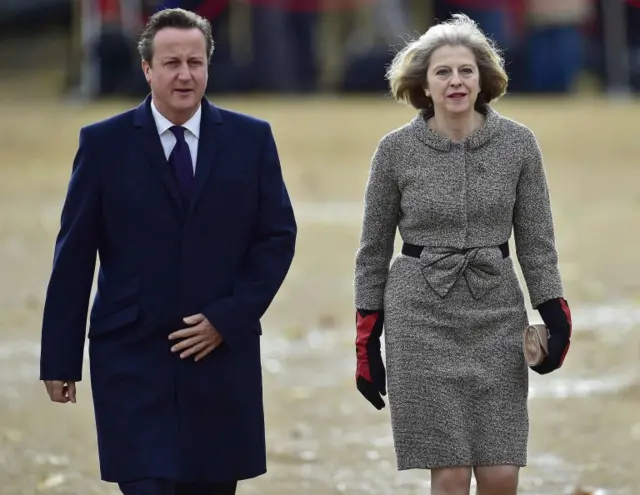 David Cameron and Theresa May