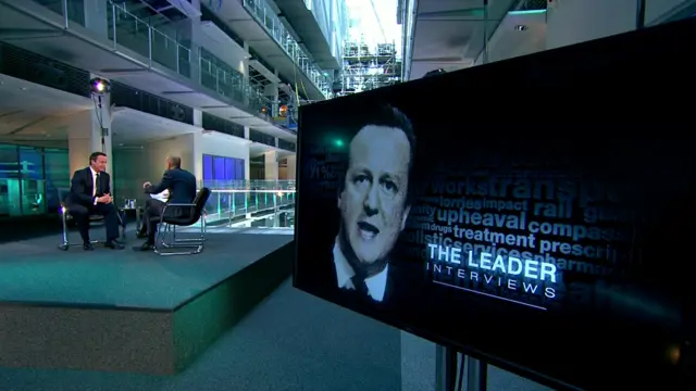 David Cameron and Evan Davis interview