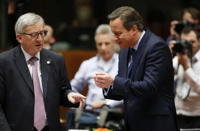 Jean-Claude Juncker and David Cameron