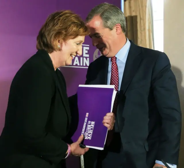 Suzanne Evans and Nigel Farage