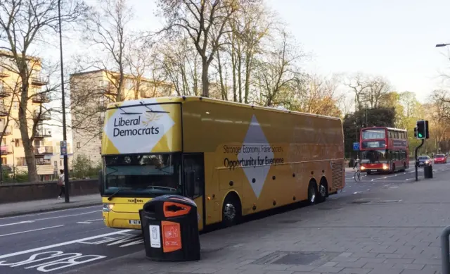 Lib Dem battle bus