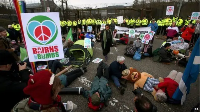 Trident protesters