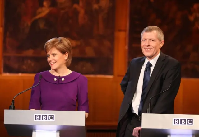 Nicola Sturgeon and Willie Rennie