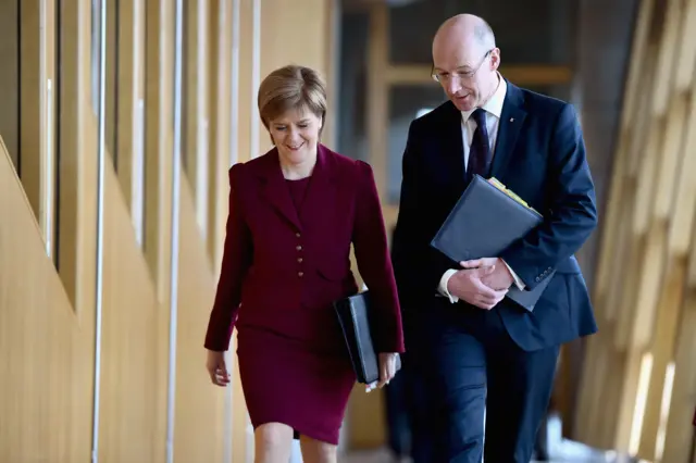 Nicola Sturgeon and John Swinney