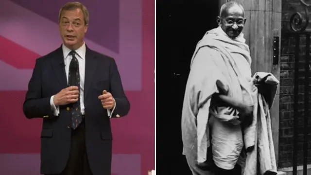 Nigel Farage and Gandhi