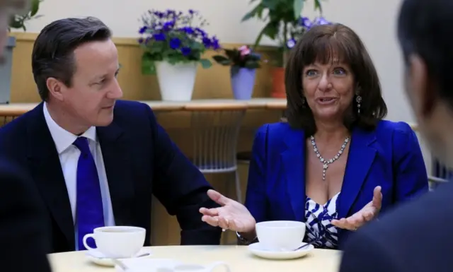 David Cameron and Ros Altmann