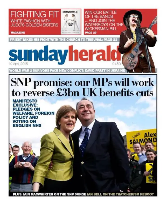 Sunday Herald front page