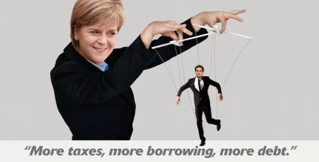 Tory campaign poster featuring Nicola Sturgeon and Ed Miliband