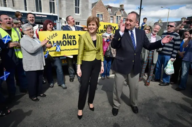 Nicola Sturgeon and Alex Salmond