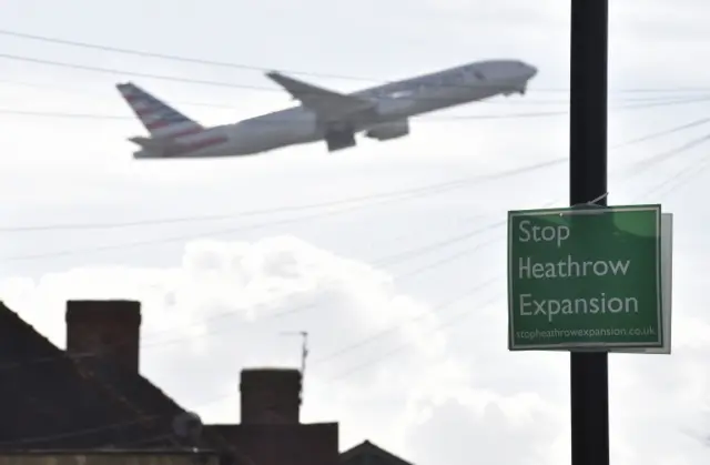 Plane taking off from Heathrow