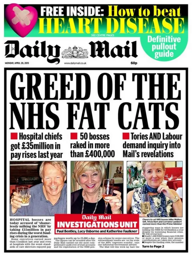 Daily Mail front page