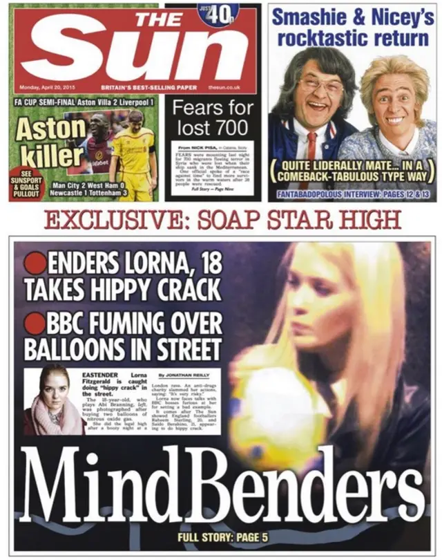 Sun front page