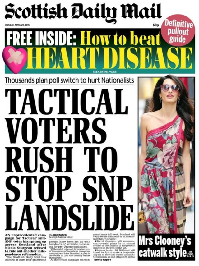 Scottish Daily Mail front page