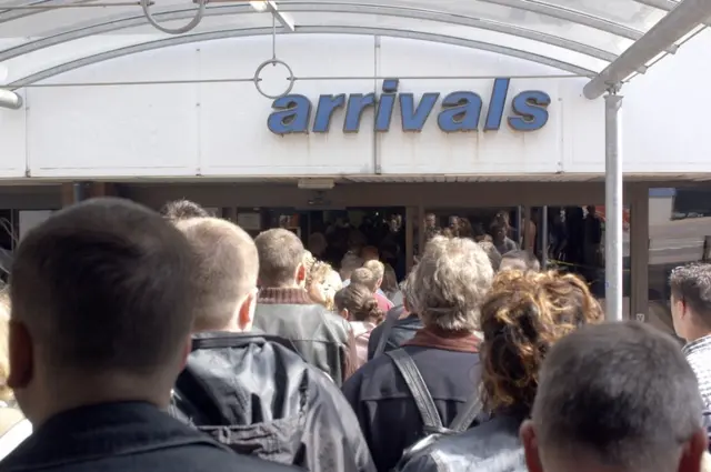 Luton Airport arrivals area