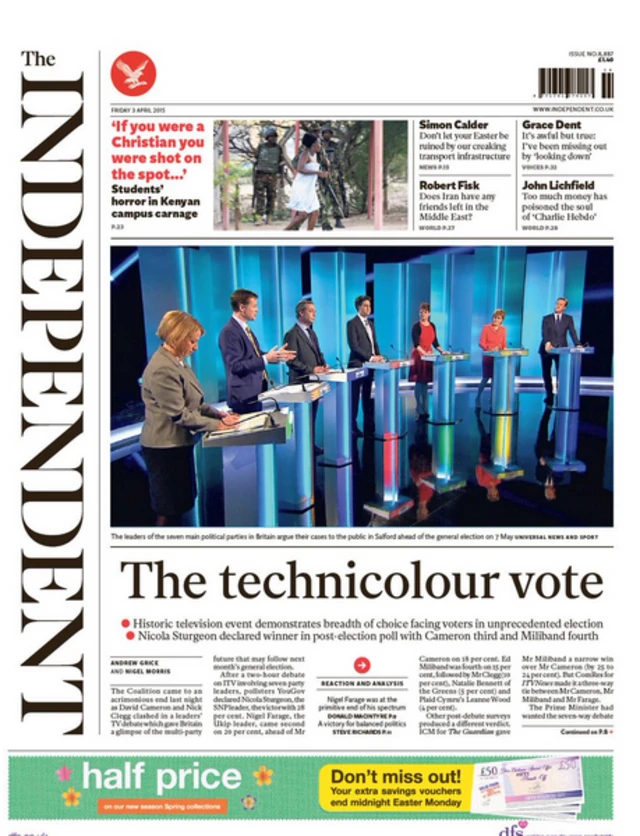 Independent front page