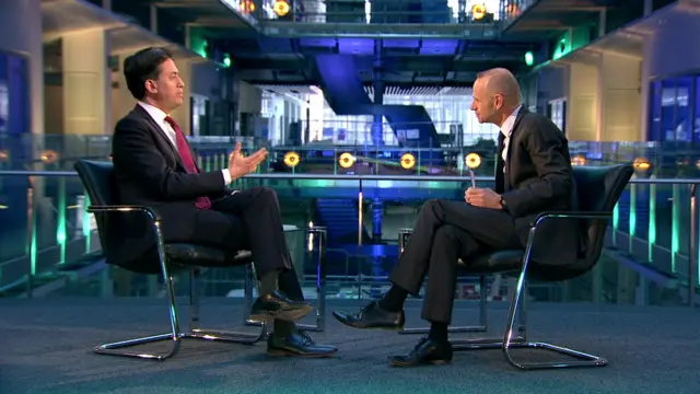 Ed Miliband and Evan Davis