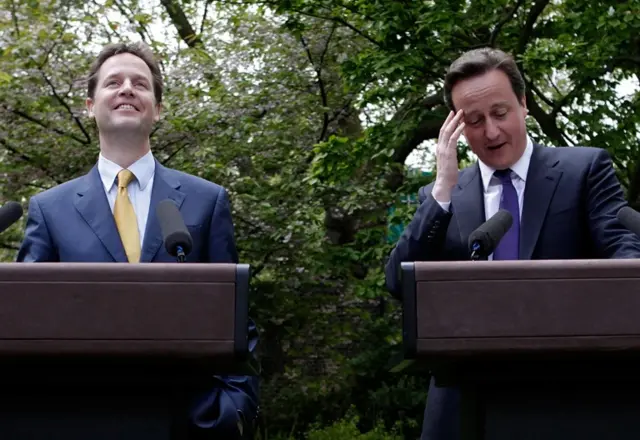 Nick Clegg and David Cameron