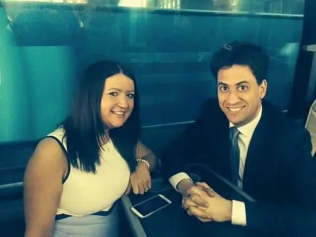 Nicola Braithwaite with Ed Miliband