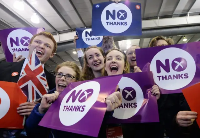 No voters in the Scottish referendum