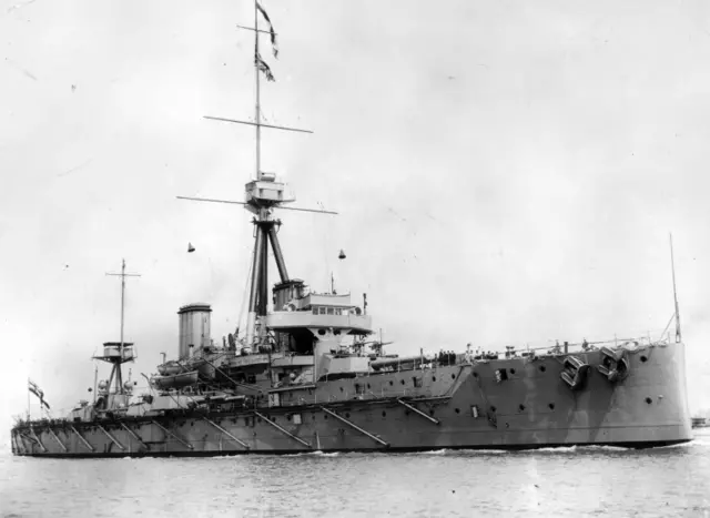 A picture of a Royal Navy dreadnought battleship