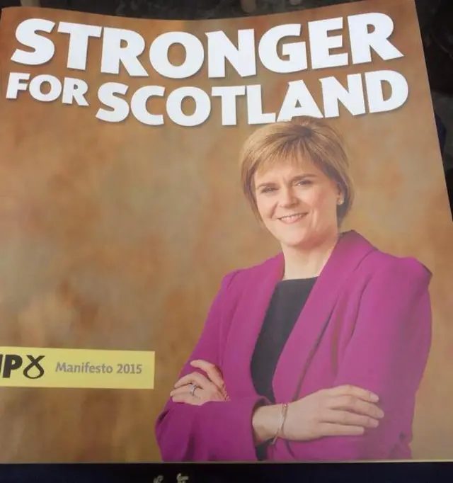 Front cover of SNP manifesto - 20 April 2015