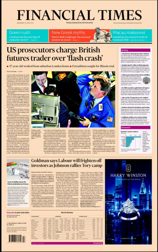 Financial Times front page