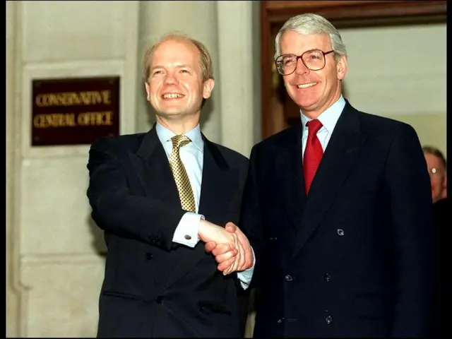 William Hague and John Major in 2001