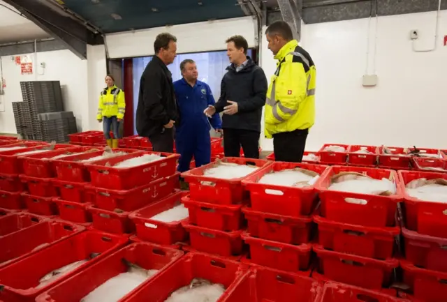 Nick Clegg meeting fishermen