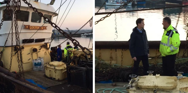 Nick Clegg meets fishermen