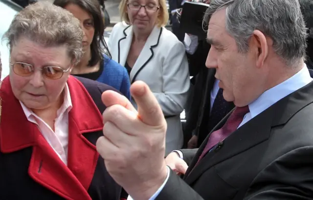 Gillian Duffy and Gordon Brown