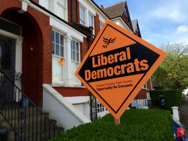 Lib Dem placard