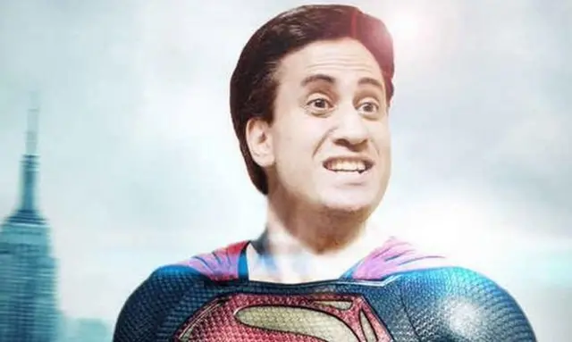 Ed Miliband as superman