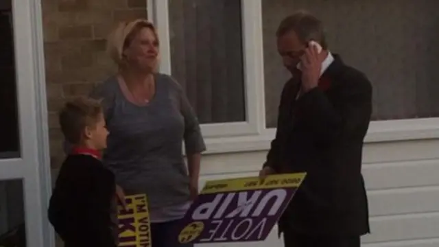 Nigel Farage campaigning