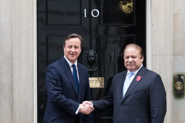 David Cameron and Nawaz Sharif