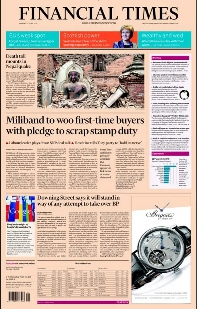 Financial Times front page