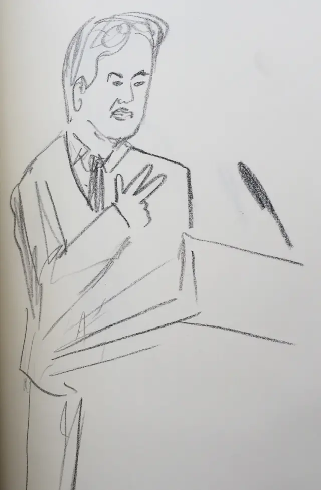 Sketch of Ed Miliband, by Adam Dant