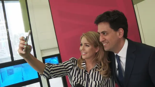 Lydia Bright and Ed Miliband