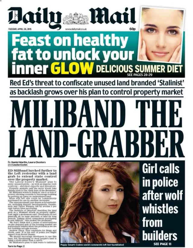 Daily Mail front page