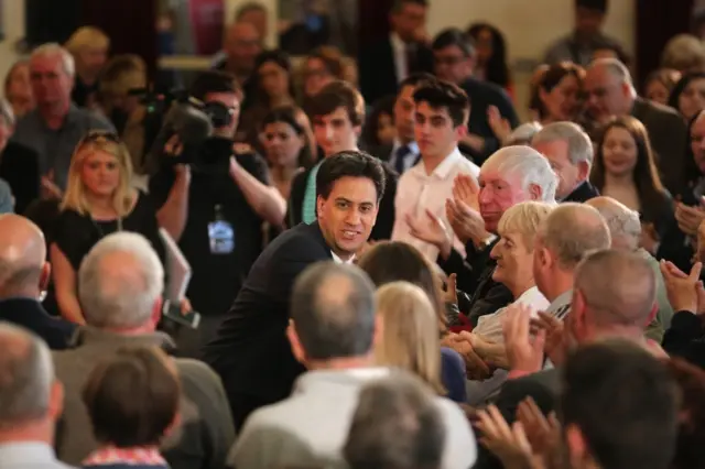 Ed Miliband in crowd