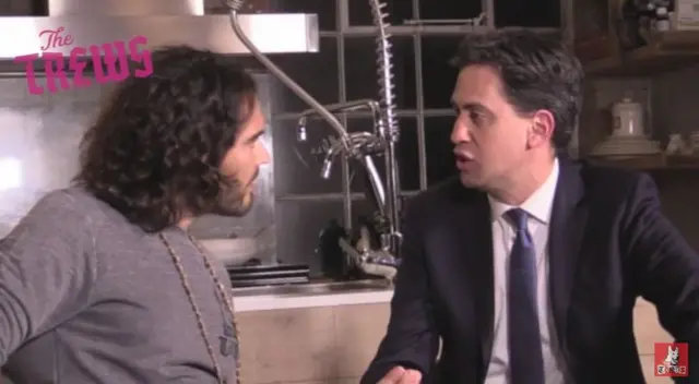 Russell Brand and Ed Miliband