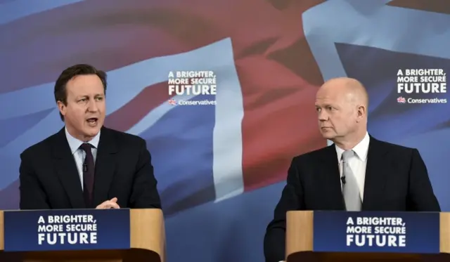 David Cameron and William Hague