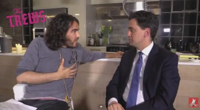 Russell Brand and Ed Miliband